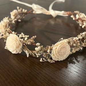 Handmade bridal flower crown